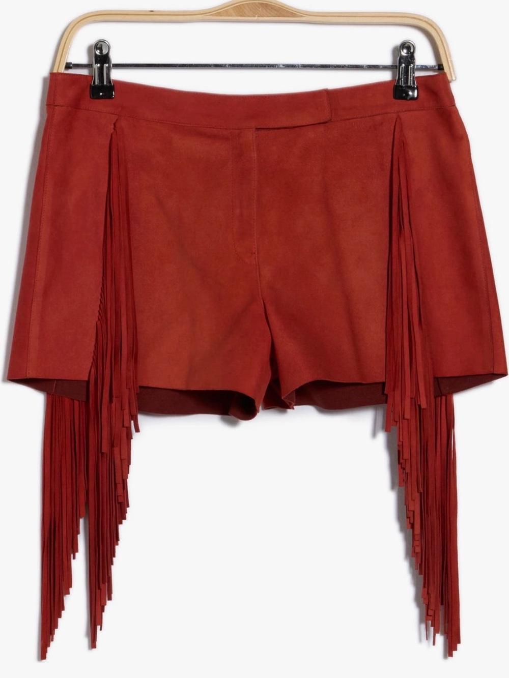 NWT- Lambskin Fringe Shorts